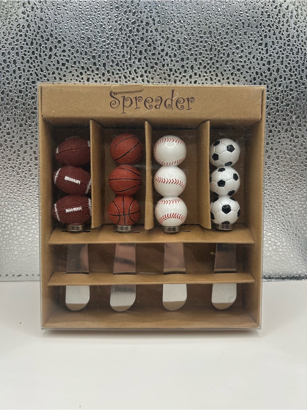 Vtg 4 SUPREME Football Baseball Soccer Basketball Stainless SPORT SPREADERS NEW